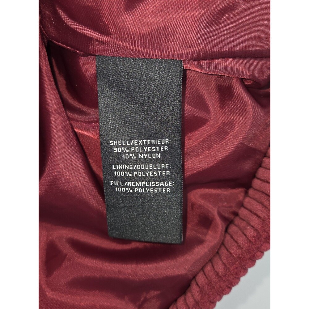 New 7 For All Mankind Corduroy Puffer Vest Full Zip/Button Maroon Size XS - Picture 4 of 4